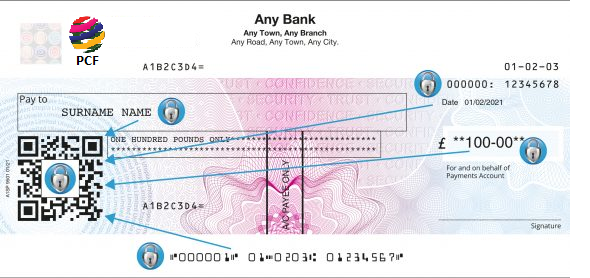 Cheque security - ISF example image